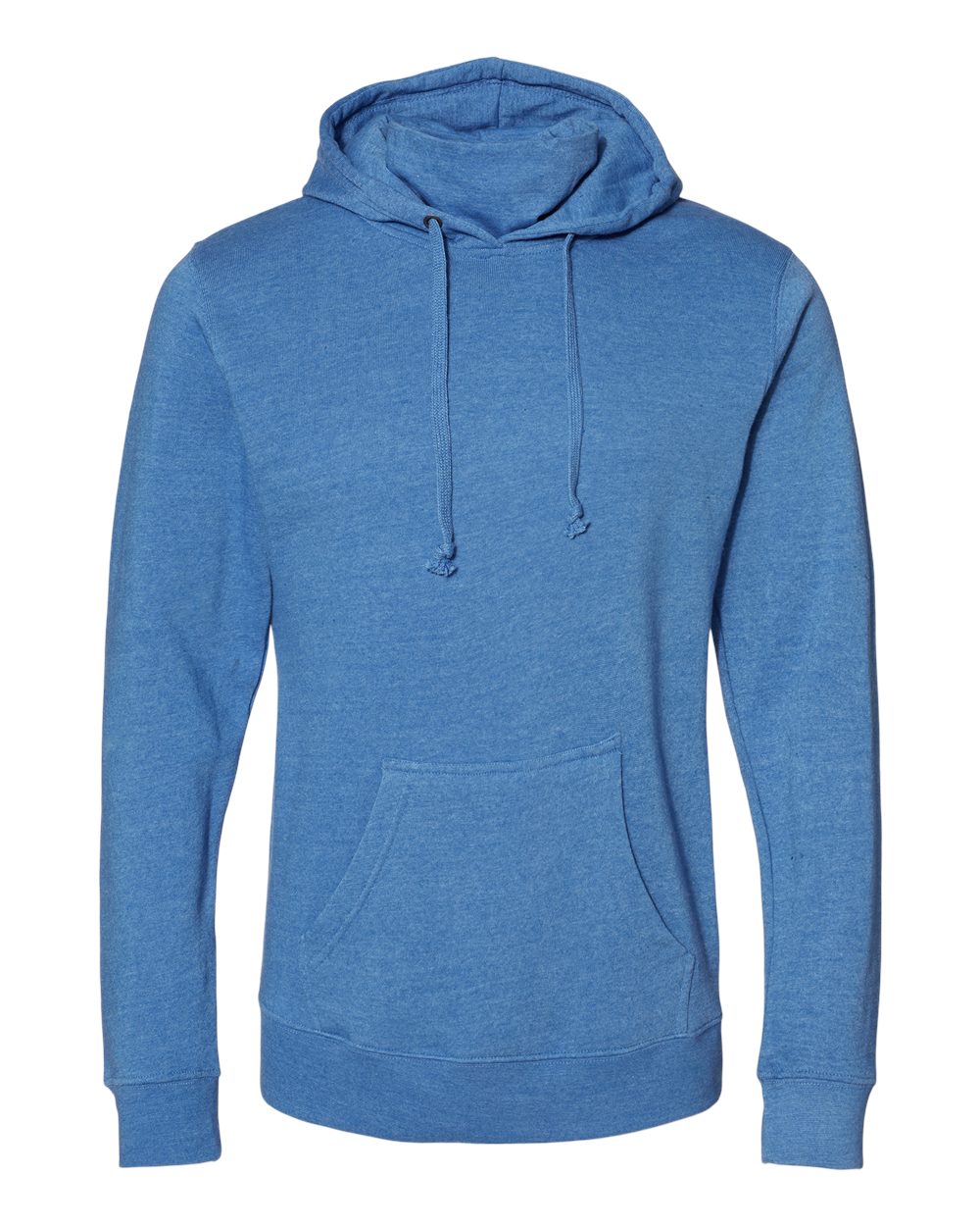 Front View of Cool Royal Heather Gaiter Fleece Hooded Sweatshirt - 8879