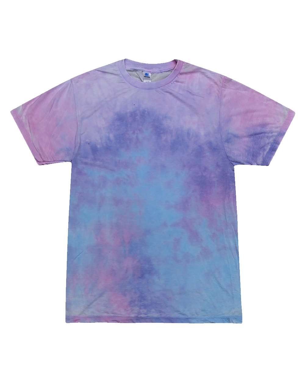 Front View of Cotton Candy Festival Tie-Dyed Burnout T-Shirt - 1090
