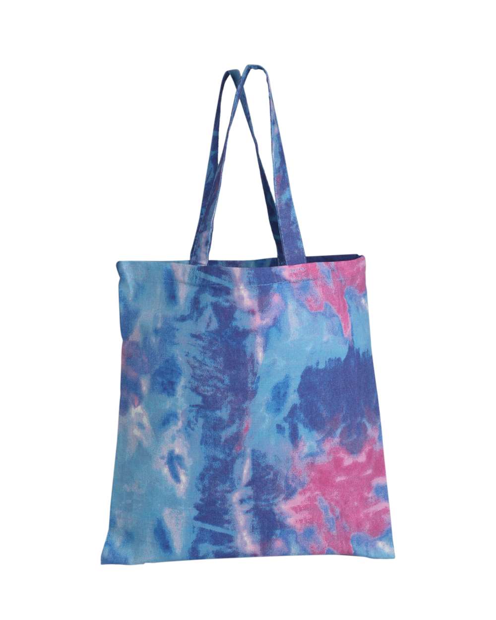 Front View of Cotton Candy Tie-Dyed Canvas Bag - TD800