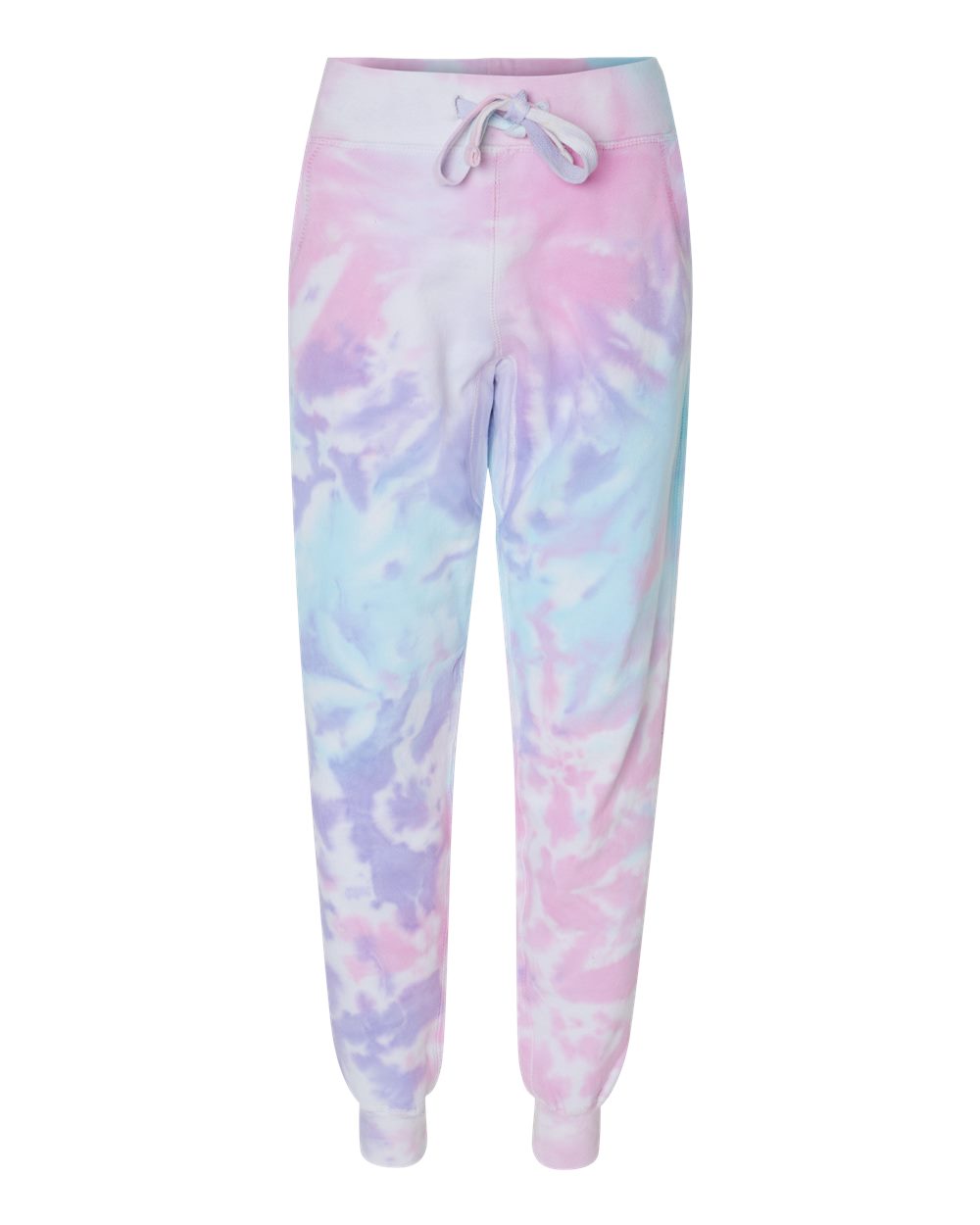 Front View of Cotton Candy Tie-Dyed Joggers - 8999