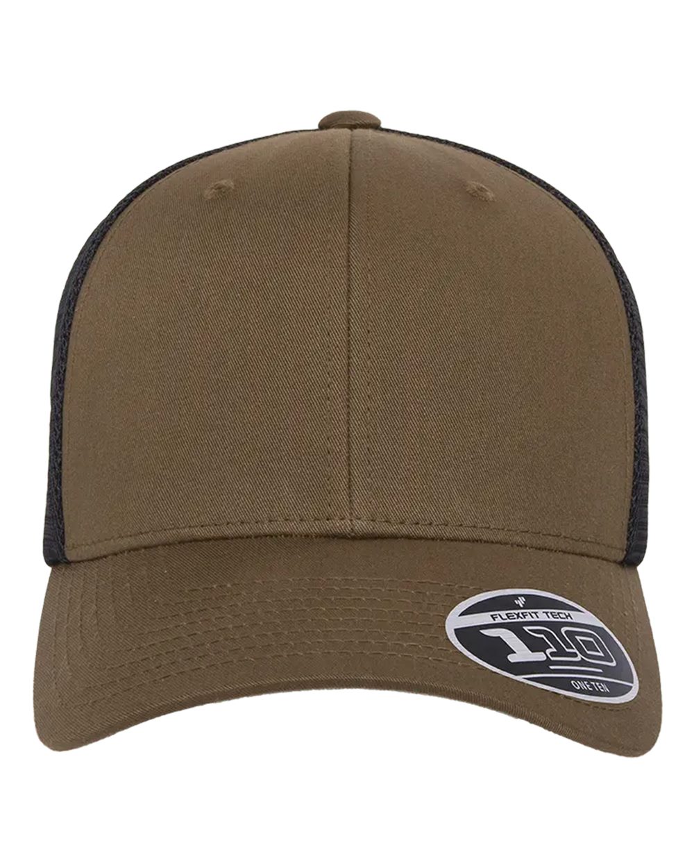 Front View of Coyote Brown/ Black 110® Mesh-Back Cap - 110M