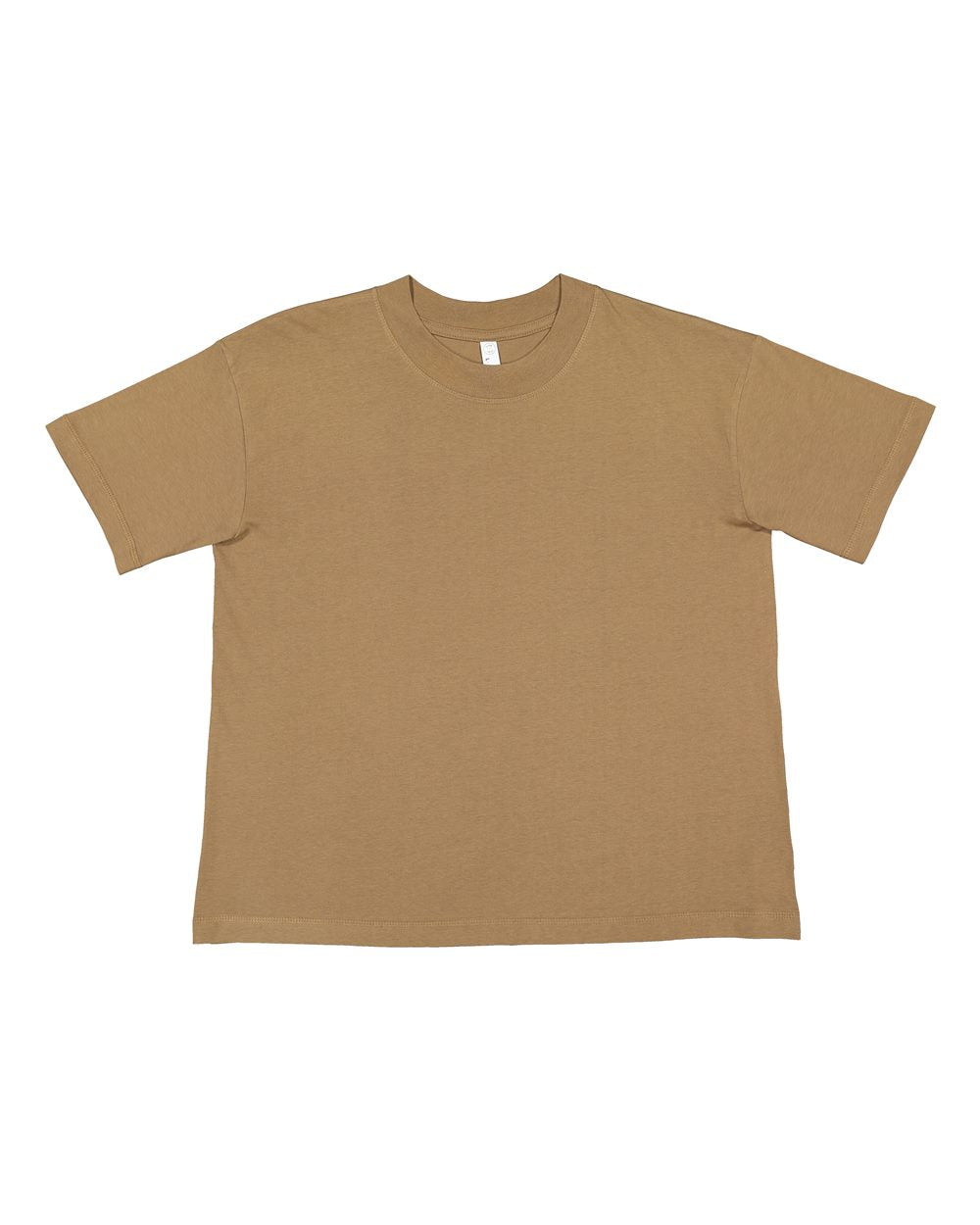 Front View of Coyote Brown Relaxed Crew Tee - 3520