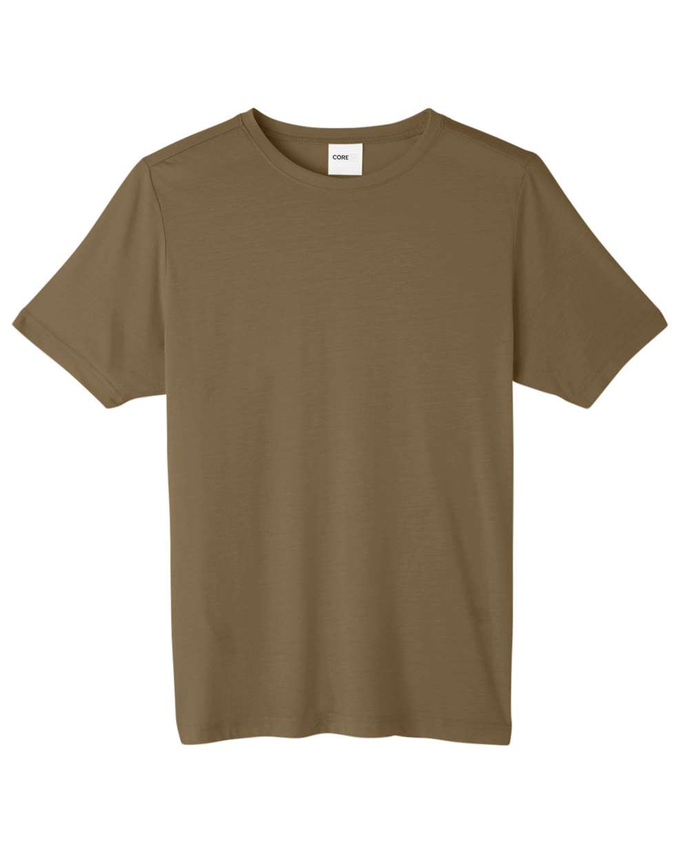 Front View of Coyote Brown Unisex Fusion ChromaSoft™ Performance T-Shirt - CE111