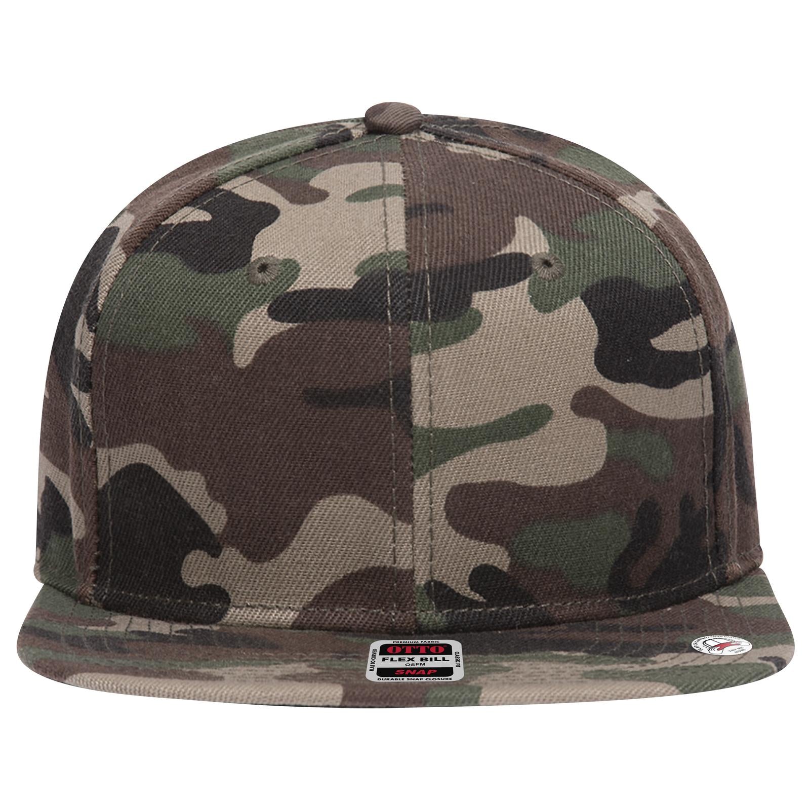 Front View of CP008 - Camo 008 OTTO CAP "OTTO SNAP" 6 Panel Pro Style Snapback Hat