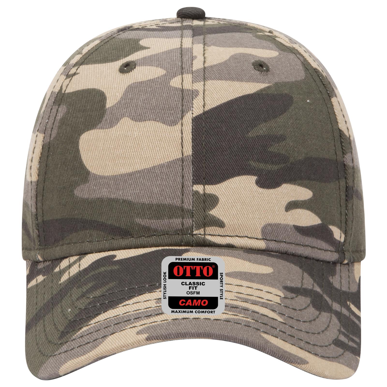 Right View of CP010 - Camo 010 OTTO CAP Camouflage 6 Panel Low Profile Baseball Cap