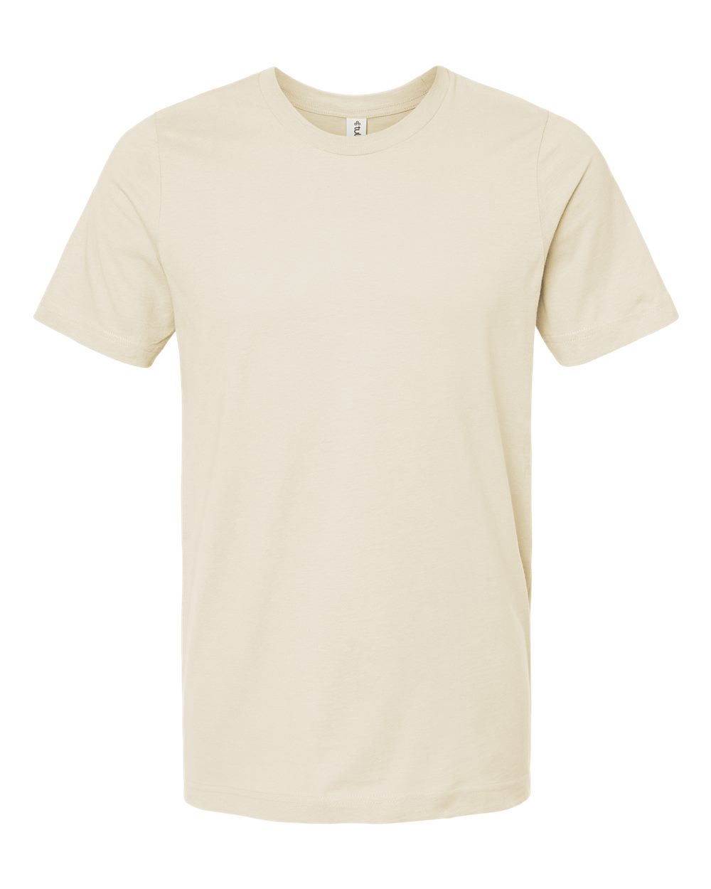 Front View of Cream Combed Cotton T-Shirt - 602