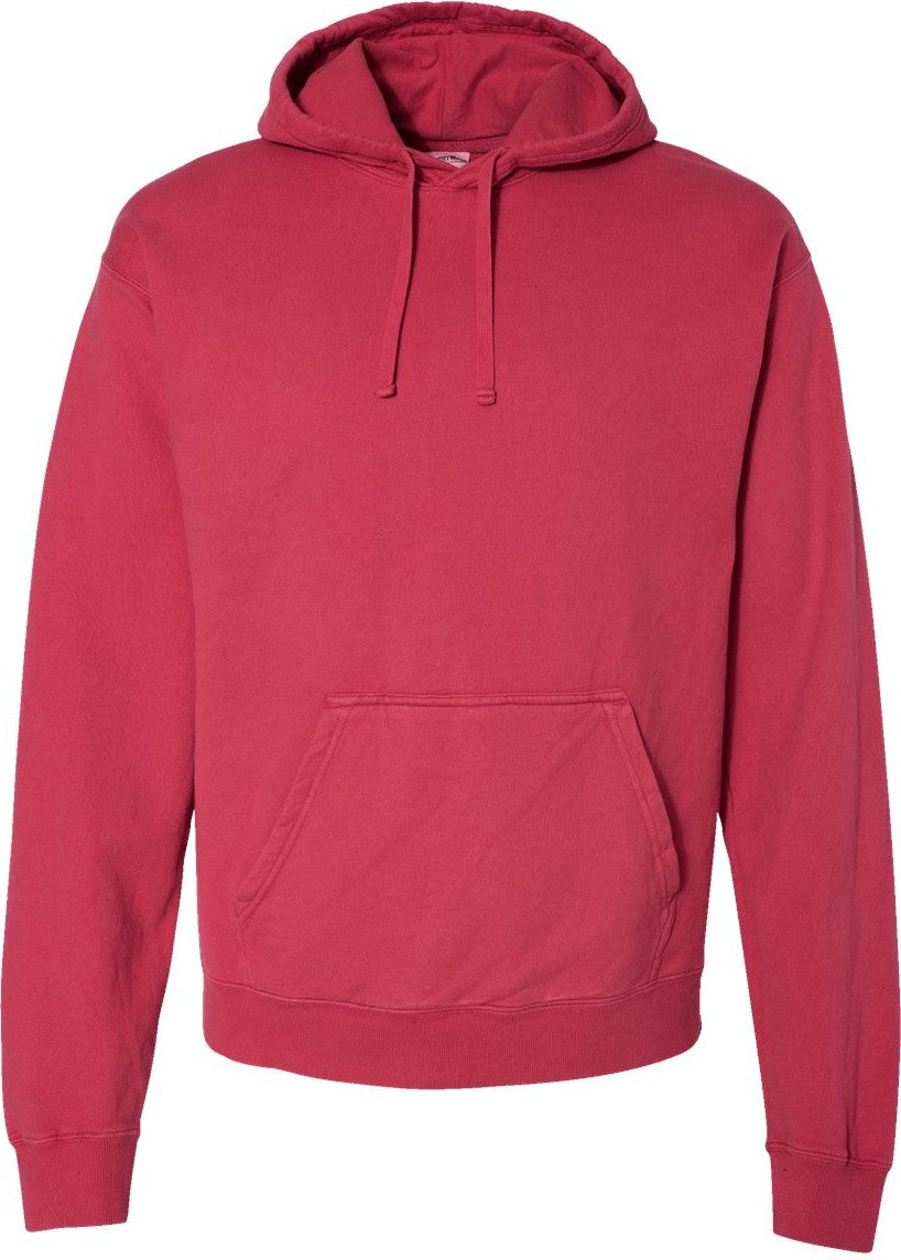 Front View of Crimson Fall Garment-Dyed Hooded Sweatshirt - GDH450