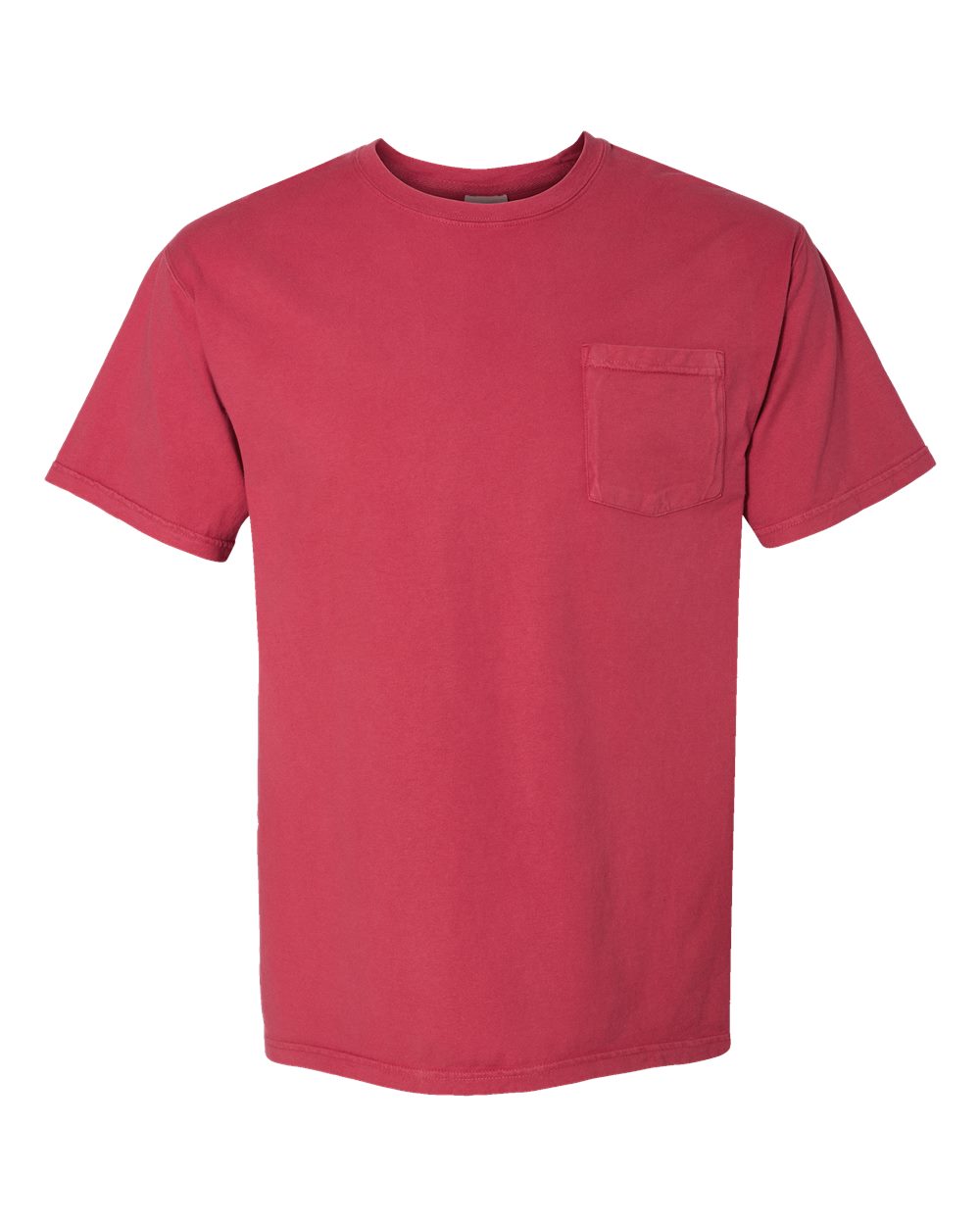 Front View of Crimson Fall Garment-Dyed Pocket T-Shirt - GDH150
