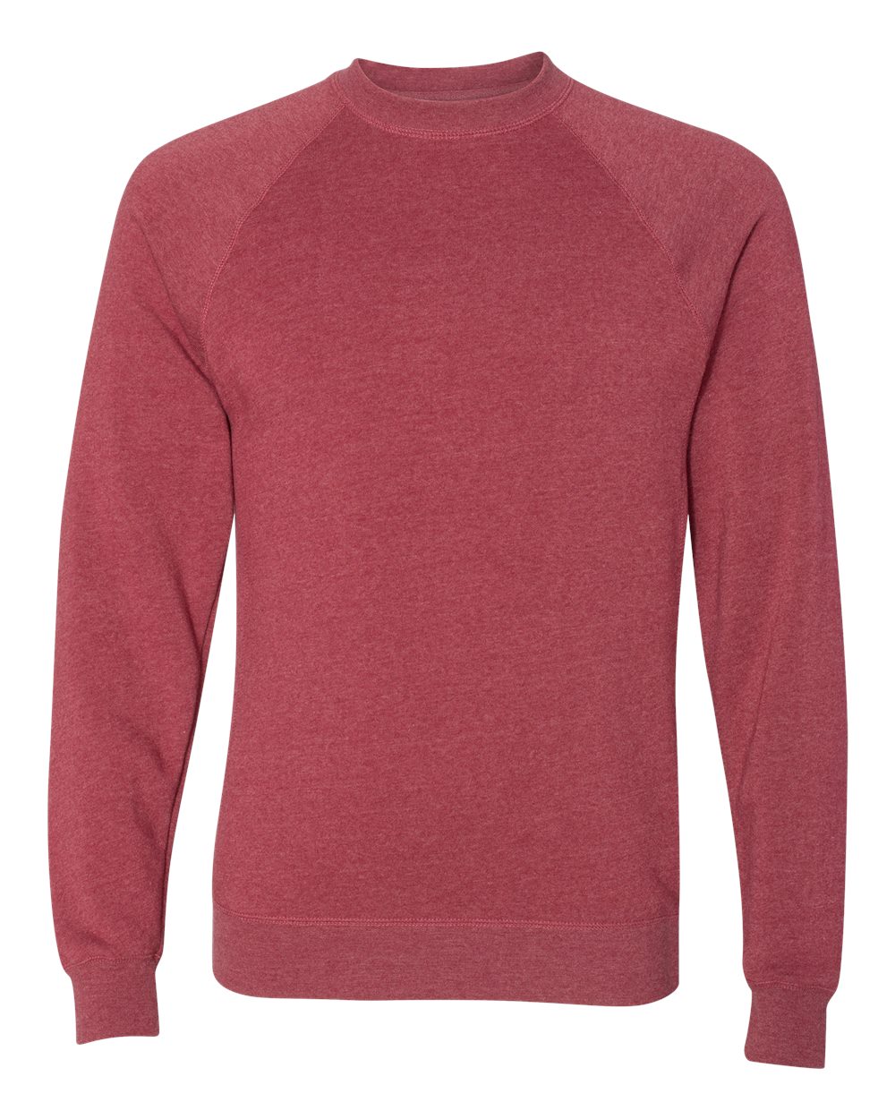 Front View of Crimson Special Blend Crewneck Raglan Sweatshirt - PRM30SBC