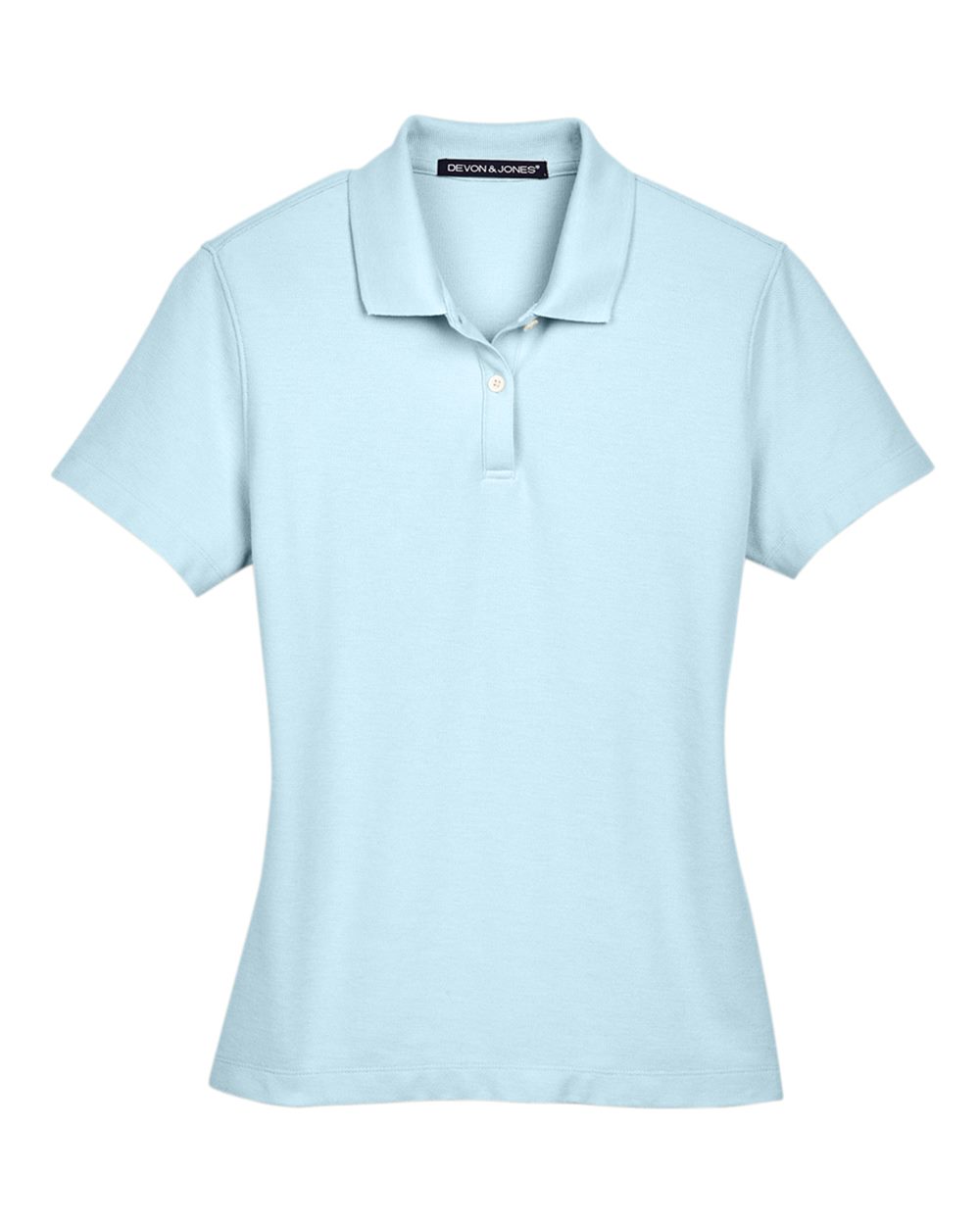 Front View of Crystal Blue Women's DRYTEC20™ Performance Polo - DG150W
