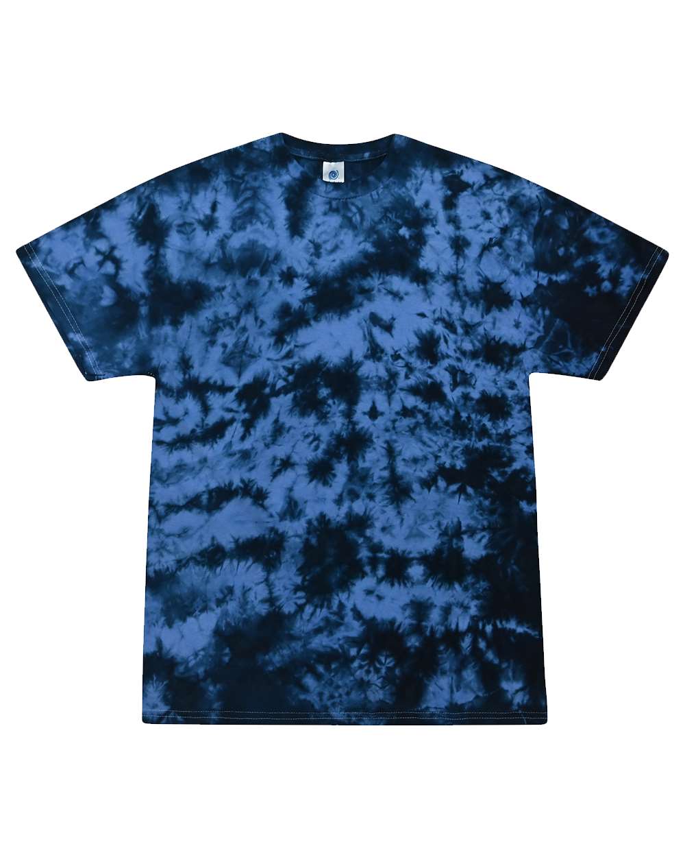 Front View of Crystal Columbia/ Navy Crystal Wash T-Shirt - 1390