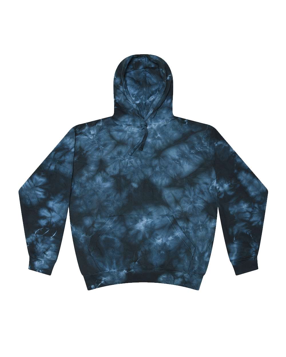 Front View of Crystal Navy Crystal Wash Hooded Sweatshirt - 8790