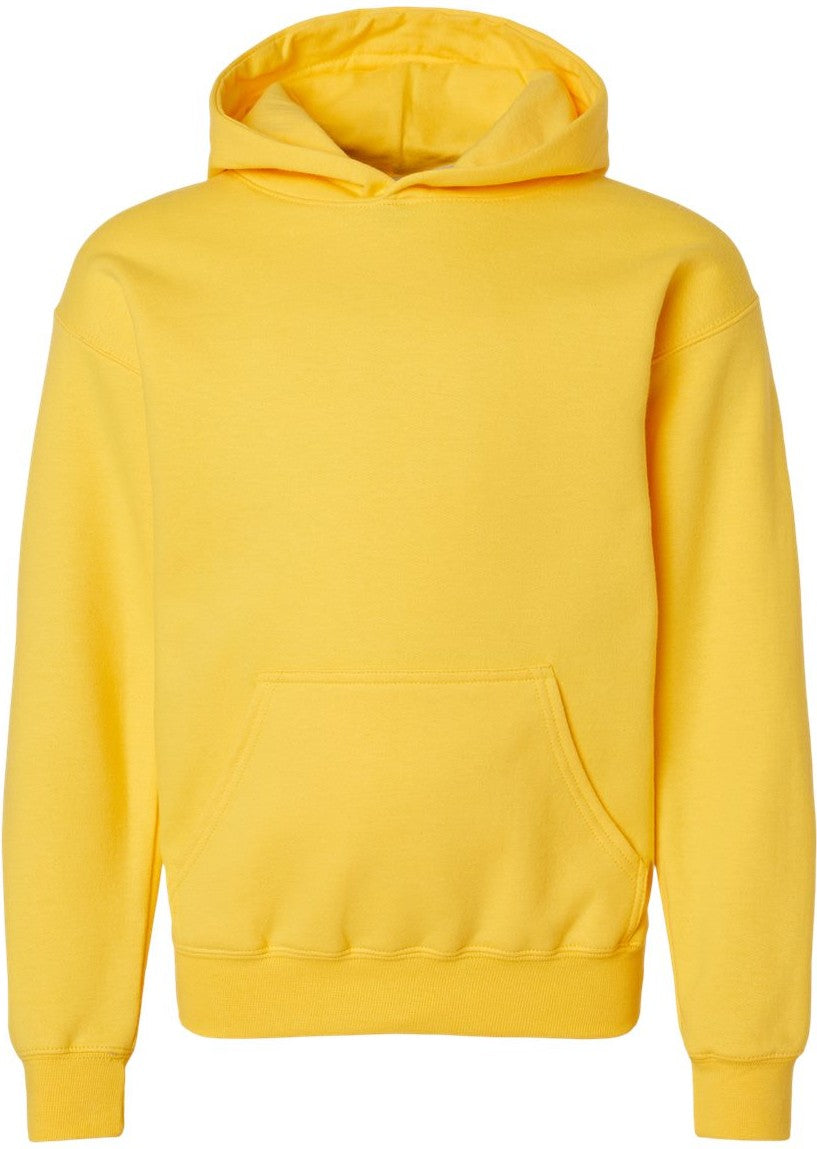 Front View of Daisy Softstyle® Youth Midweight Hooded Sweatshirt - SF500B