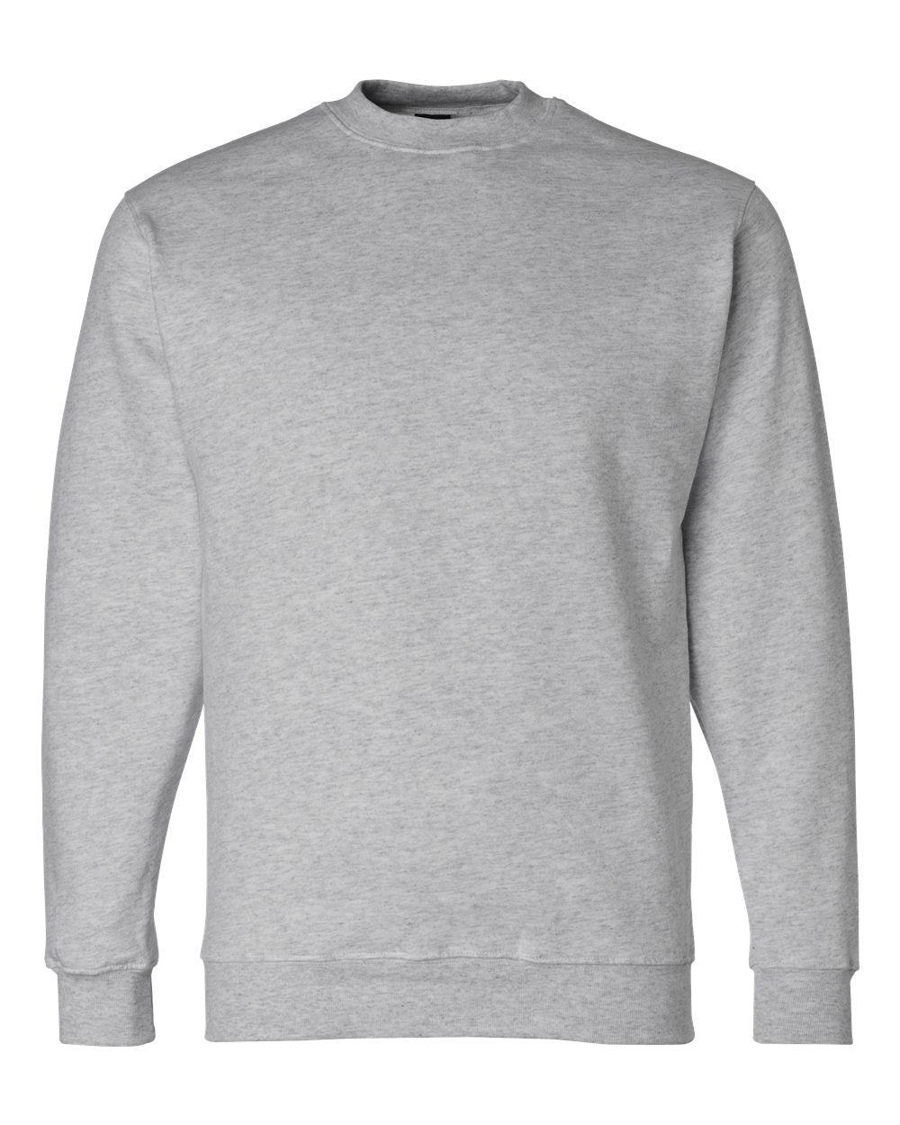 Front View of Dark Ash USA-Made Crewneck Sweatshirt - 1102
