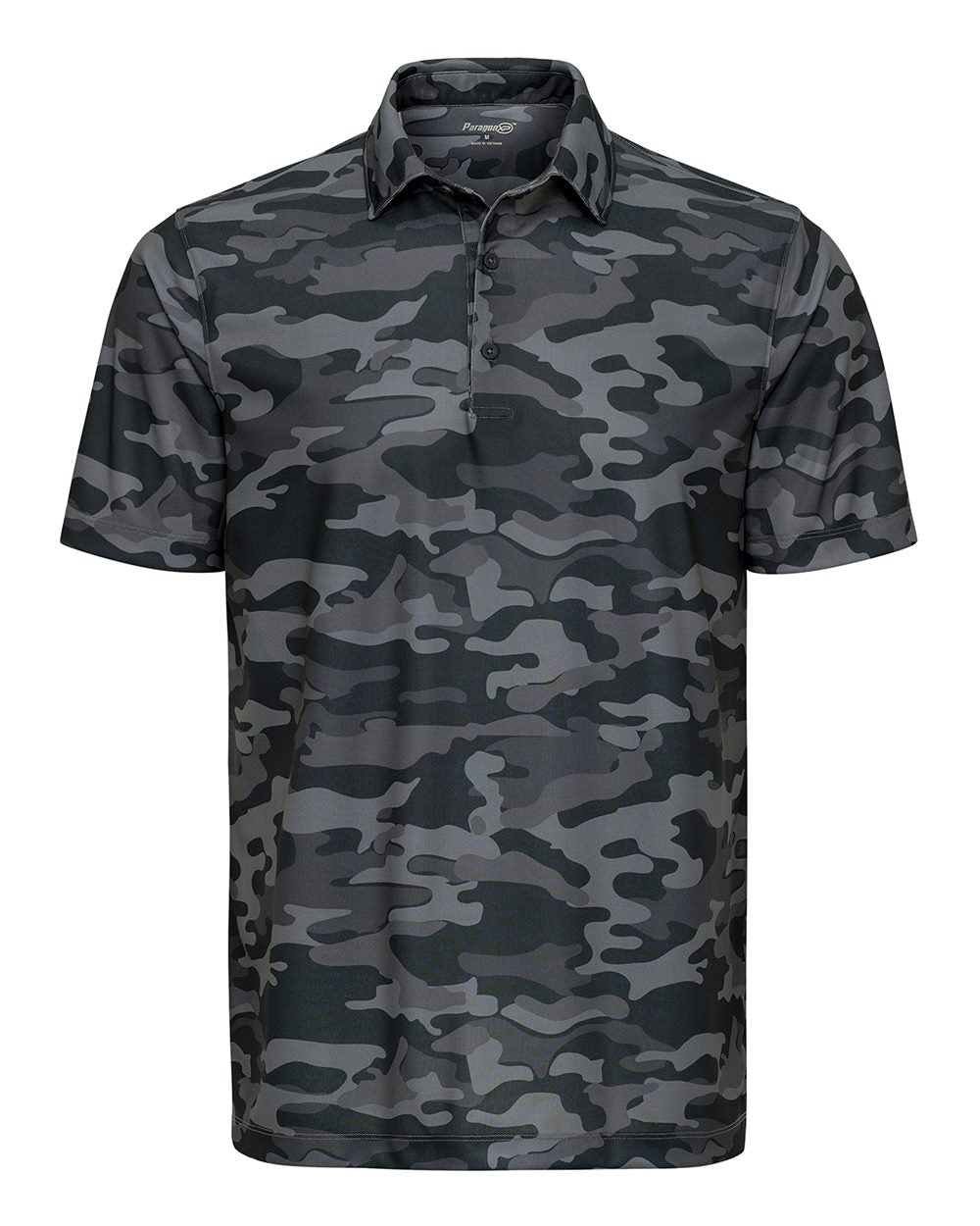 Front View of Dark Camo Newport Camo Polo - 170