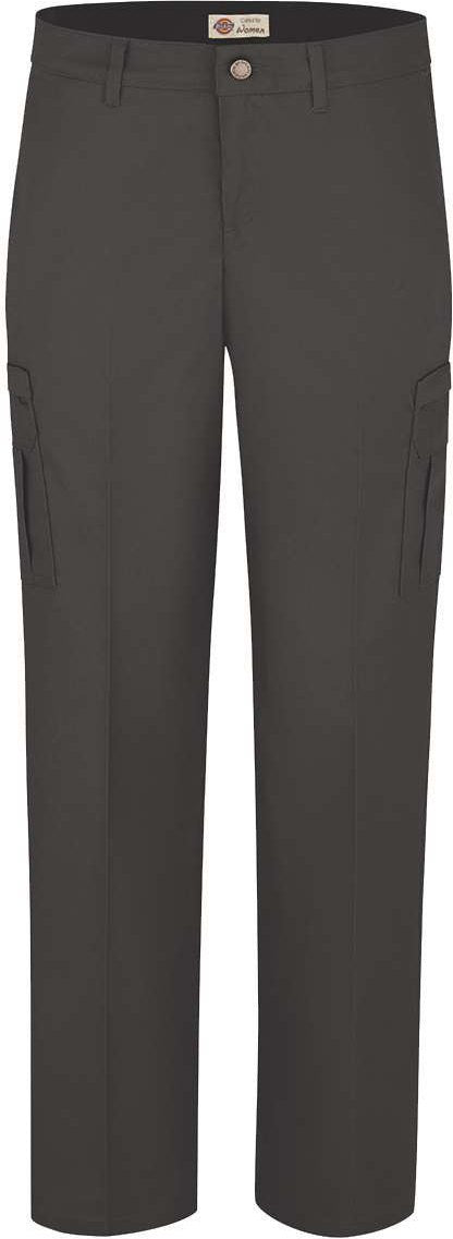 Front View of Dark Charcoal - 32I Women's Premium Cargo Pants - FP72