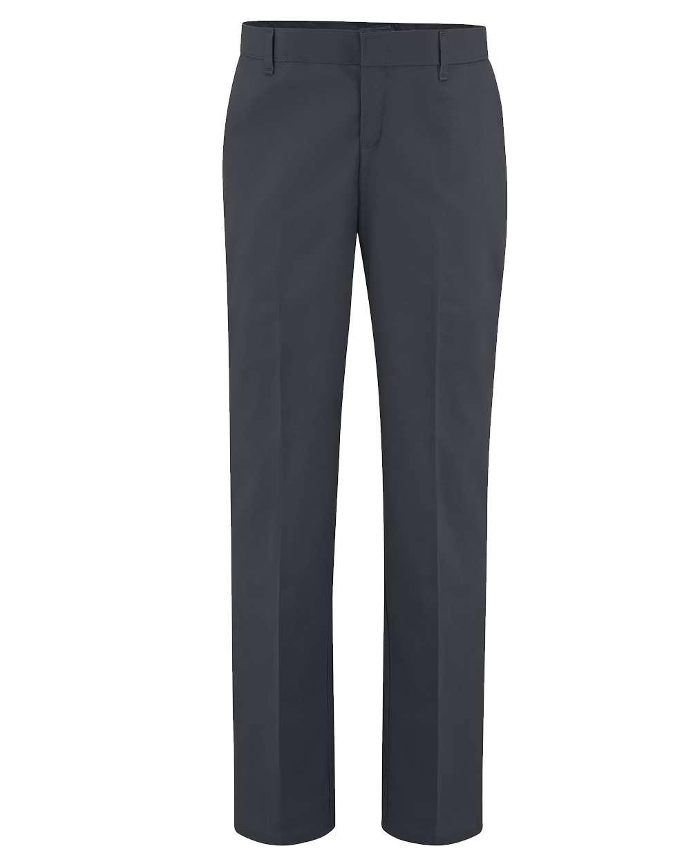 Front View of Dark Charcoal - 37 Unhemmed Women's Premium Flat Front Pants - FP21