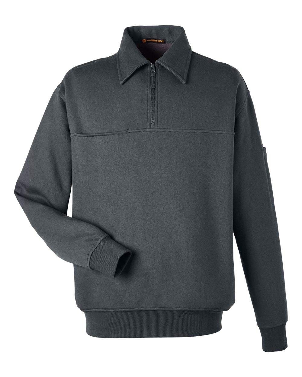 Front View of Dark Charcoal Unisex ClimaBloc™ Heavyweight Tactical Quarter-Zip Pullover - M712