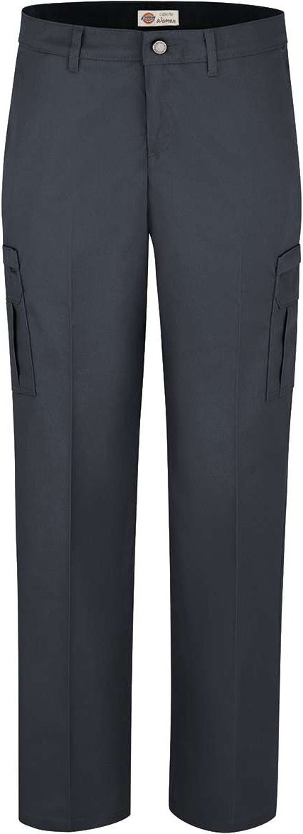 Front View of Dark Charcoal Women's Premium Cargo Pants - FW72