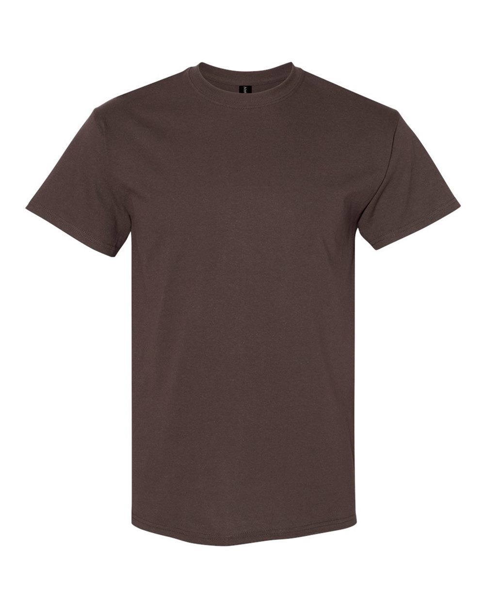 Front View of Dark Chocolate Heavy Cotton™ T-Shirt - 5000