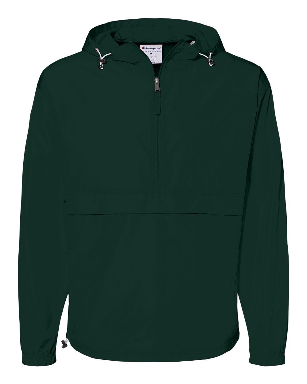 Front View of Dark Green Packable Anorak Jacket - CO200