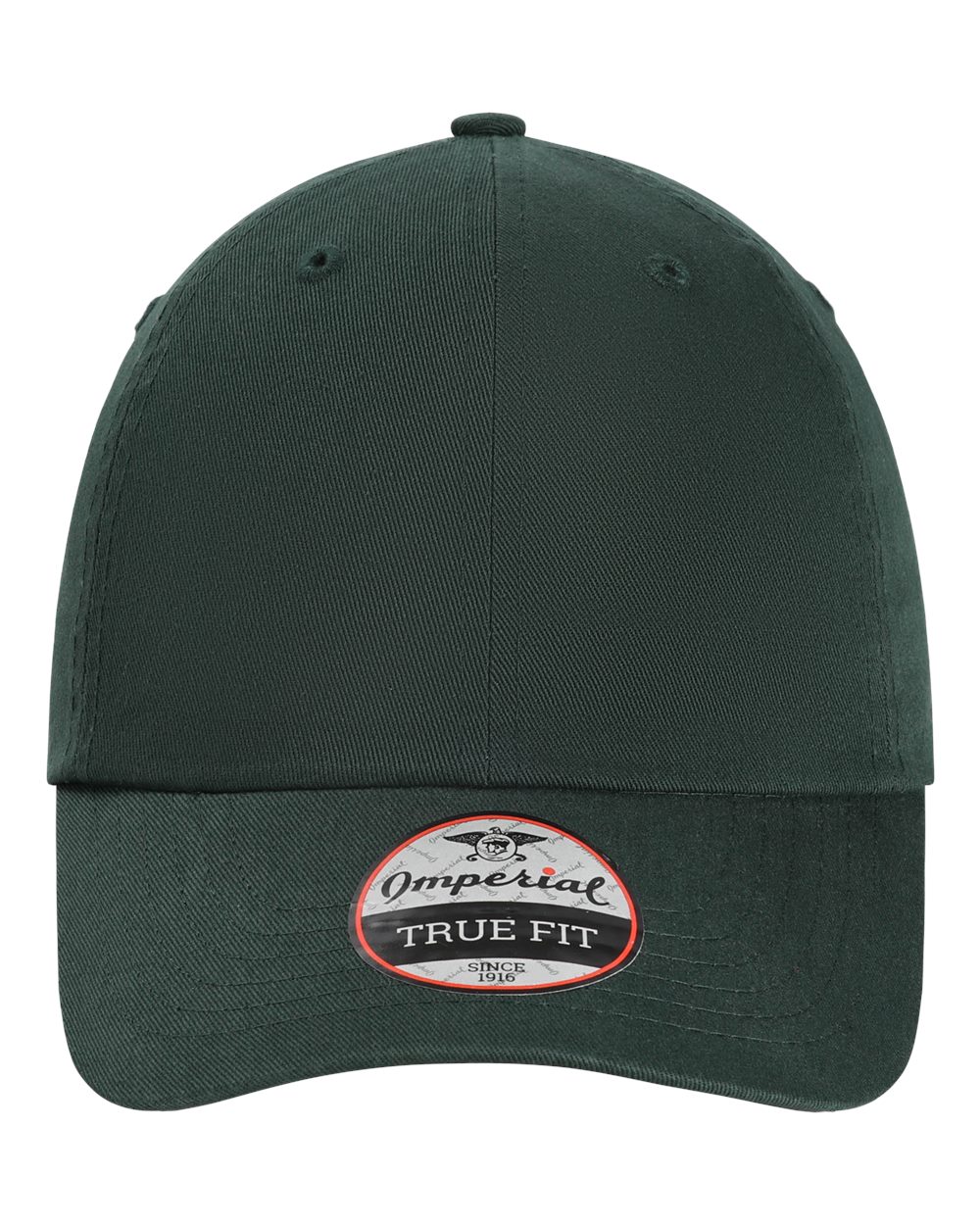 Front View of Dark Green The Original Buckle Dad Hat - X210B