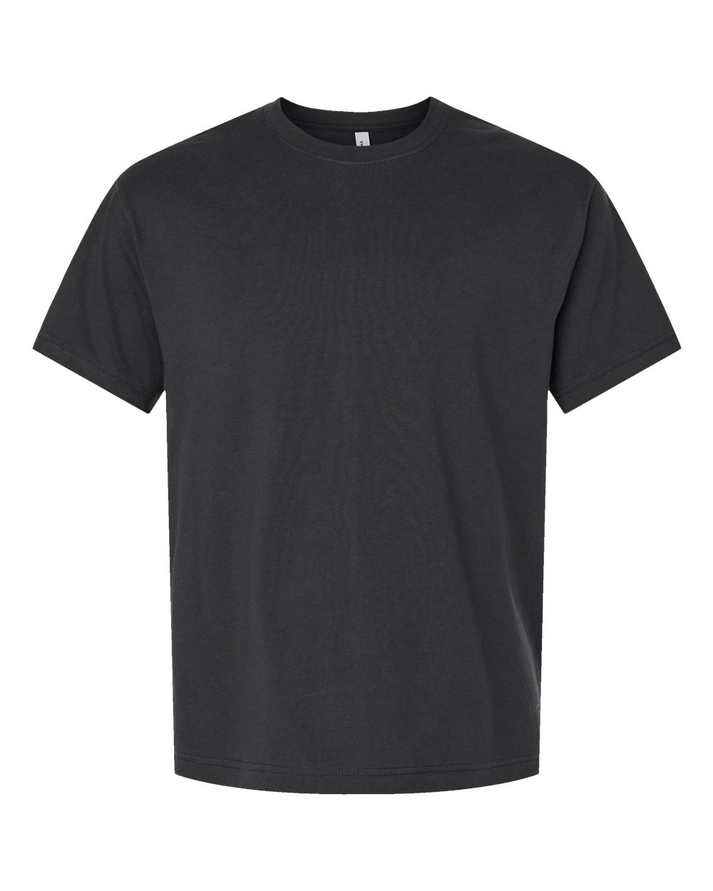 Front View of Dark Grey 6 oz. Heavyweight Tee - 3010