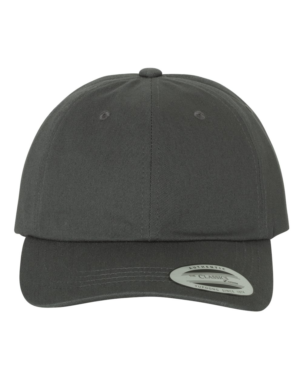 Front View of Dark Grey Classic Dad Hat - 6245CM