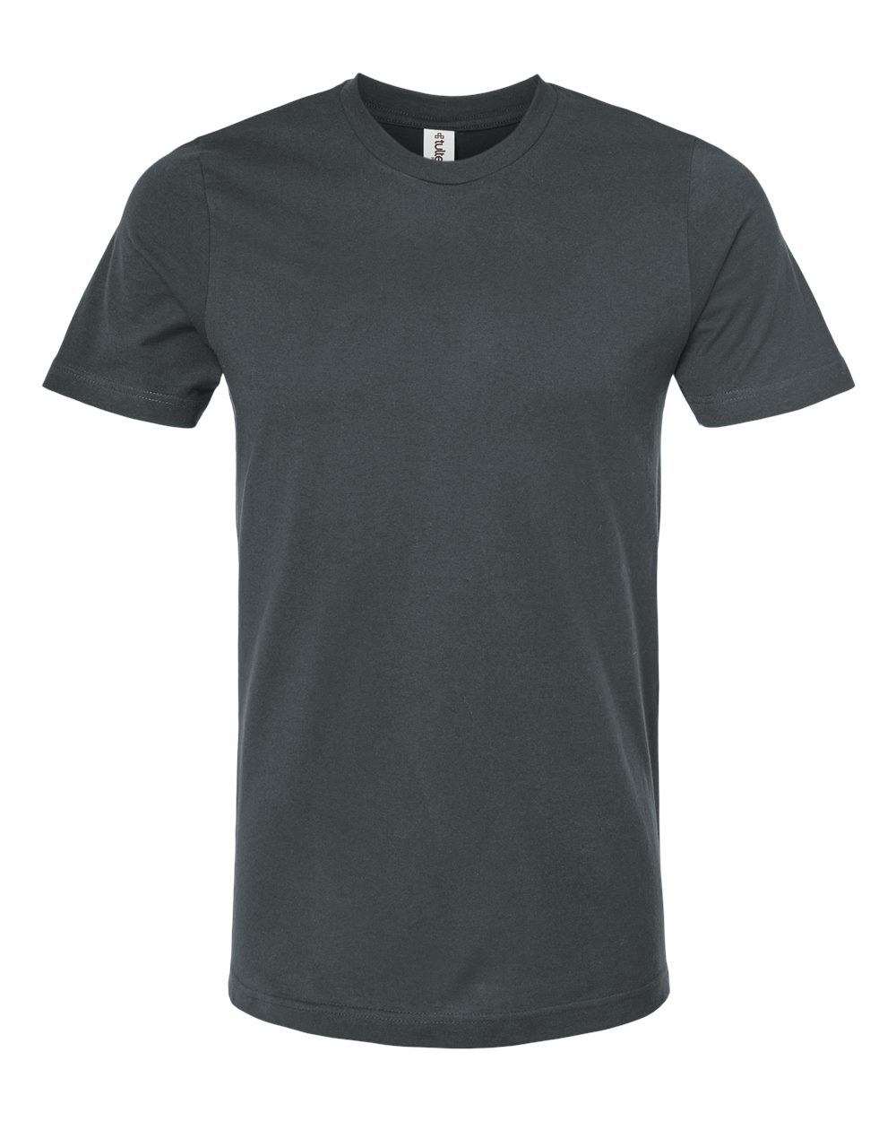 Front View of Dark Grey Combed Cotton T-Shirt - 602