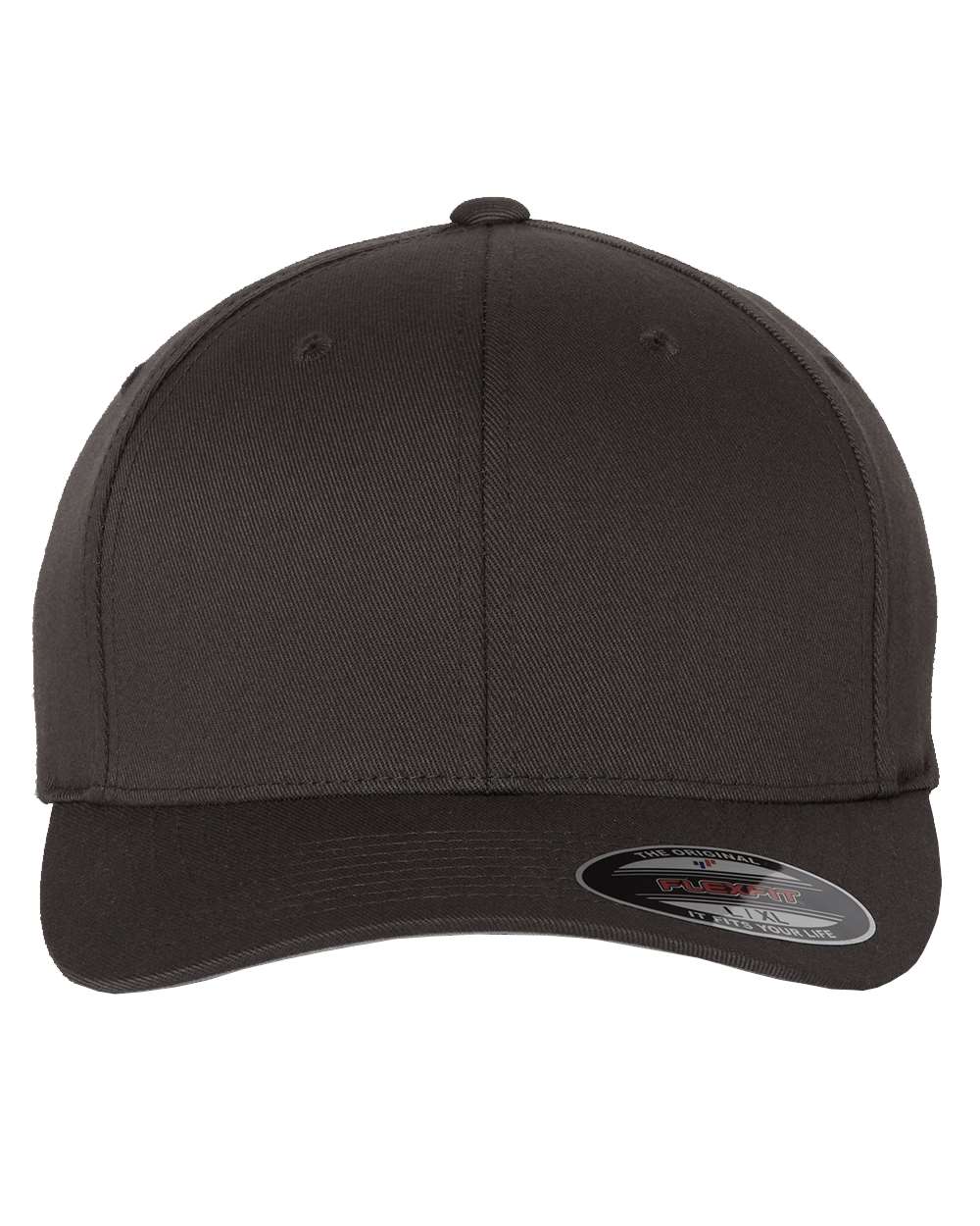 Front View of Dark Grey Cotton Blend Cap - 6277