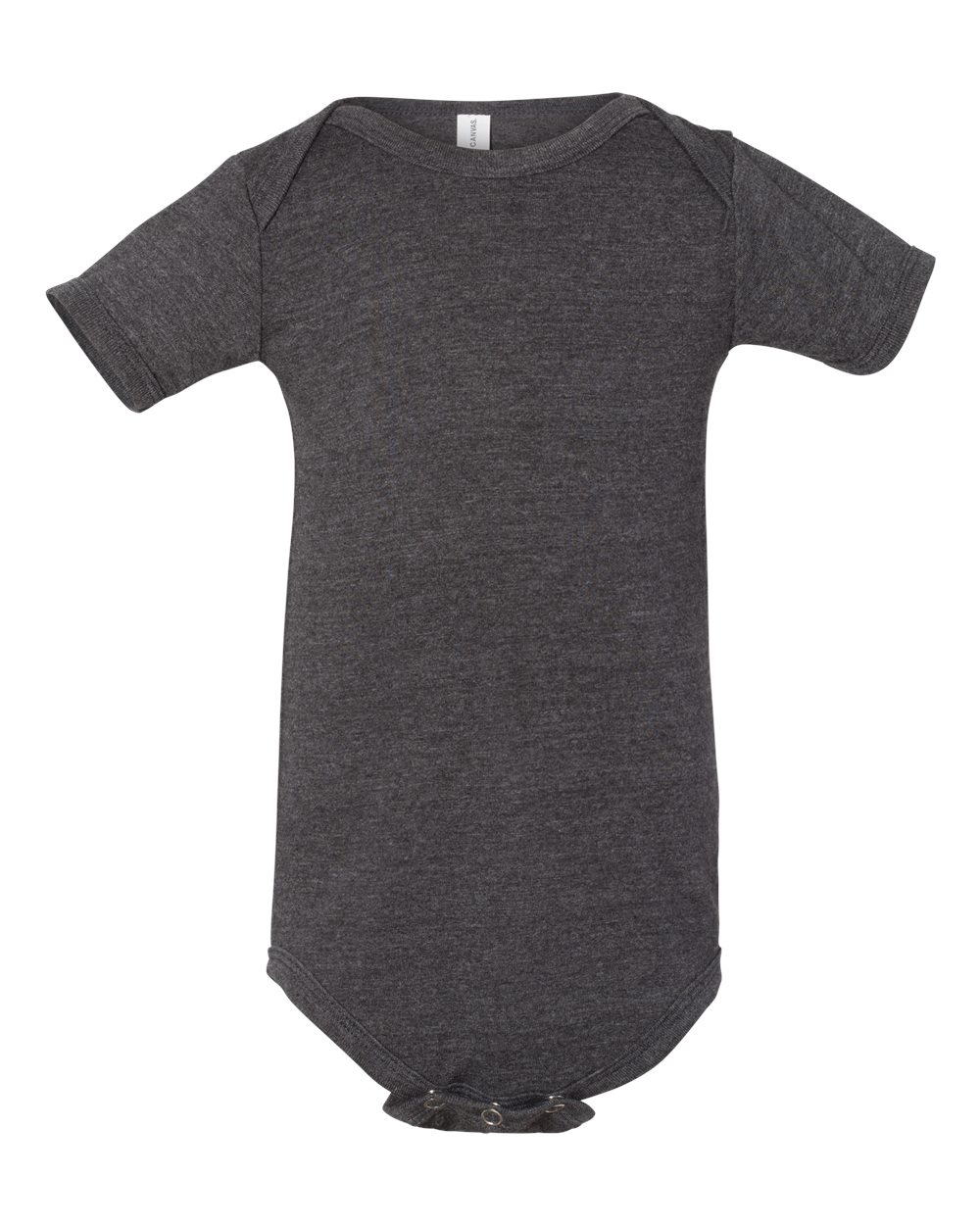 Front View of Dark Grey Heather Infant Jersey One Piece - 100B
