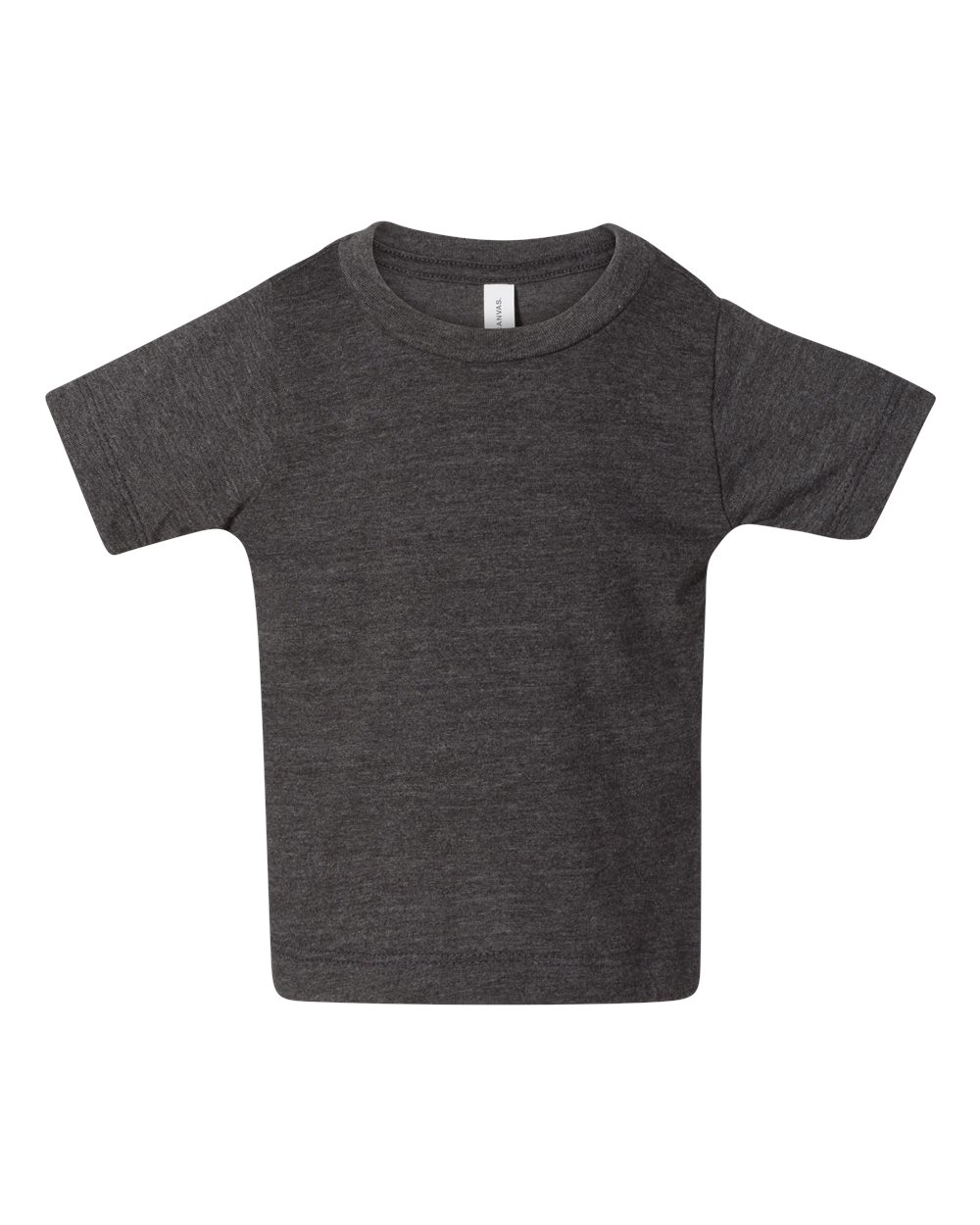 Front View of Dark Grey Heather Infant Jersey Tee - 3001B