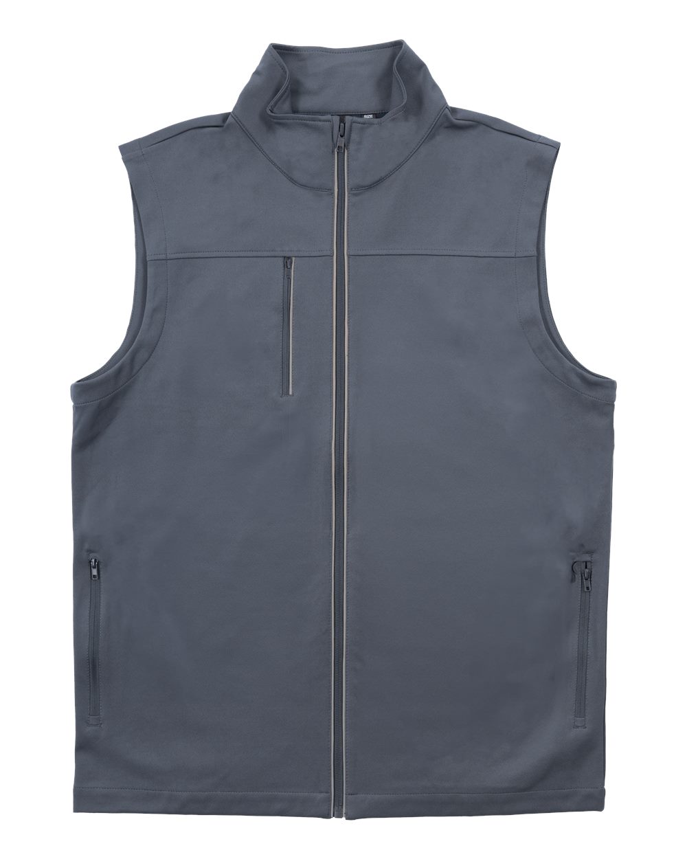 Front View of Dark Grey Heather The Burn Vest - 8110