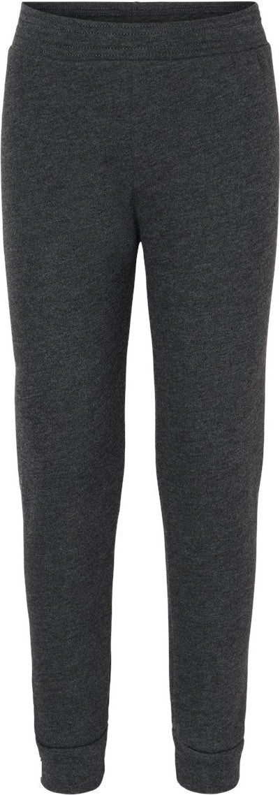 Front View of Dark Grey Heather Toddler Sponge Fleece Jogger Sweatpants - 3727T