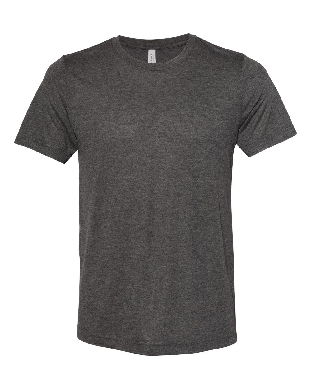 Front View of Dark Grey Heather Viscose Fashion Tee - 3880