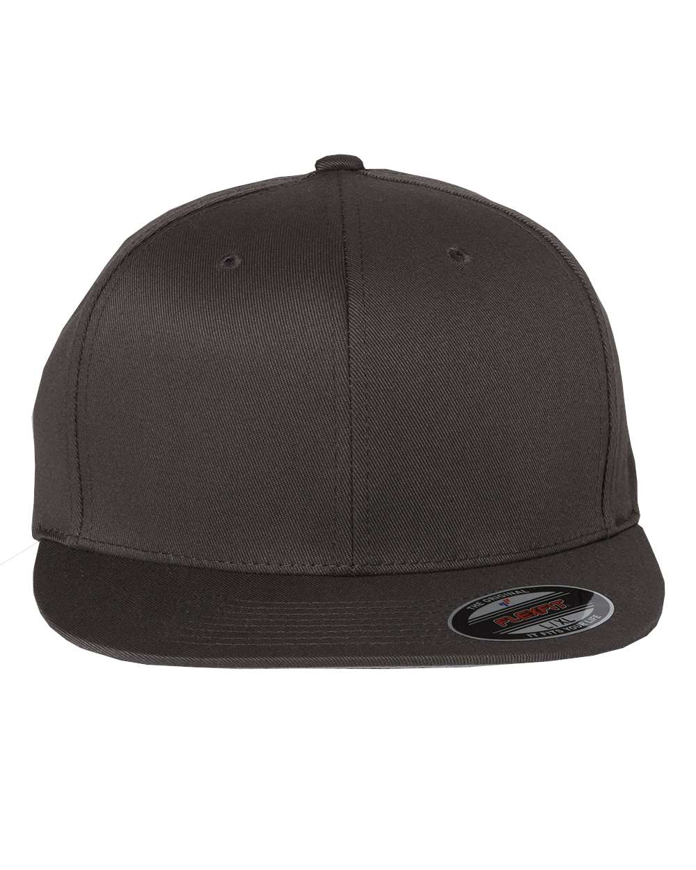 Front View of Dark Grey Pro-Baseball On Field Cap - 6297F
