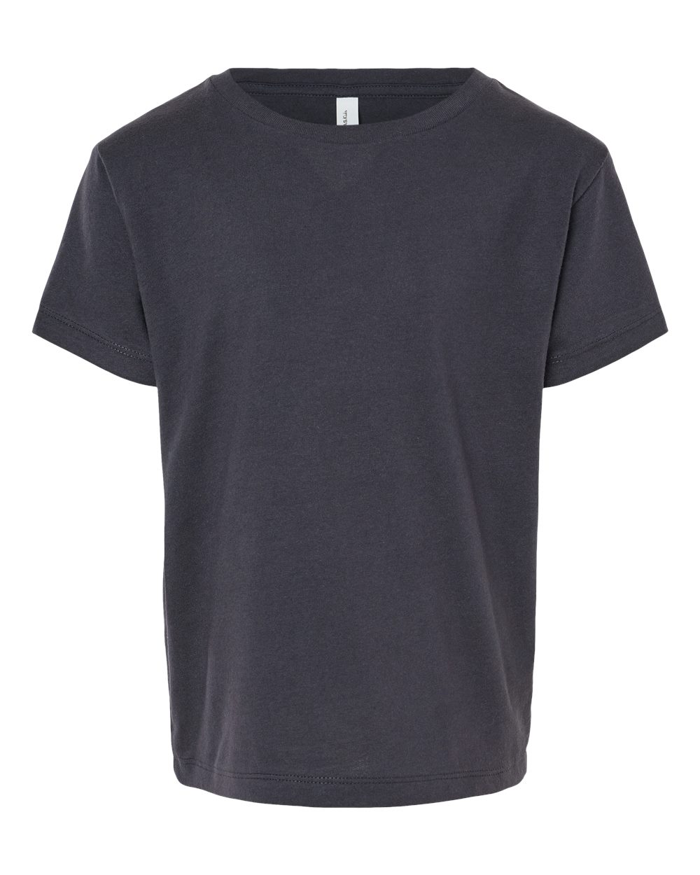 Front View of Dark Grey Toddler Jersey Tee - 3001T