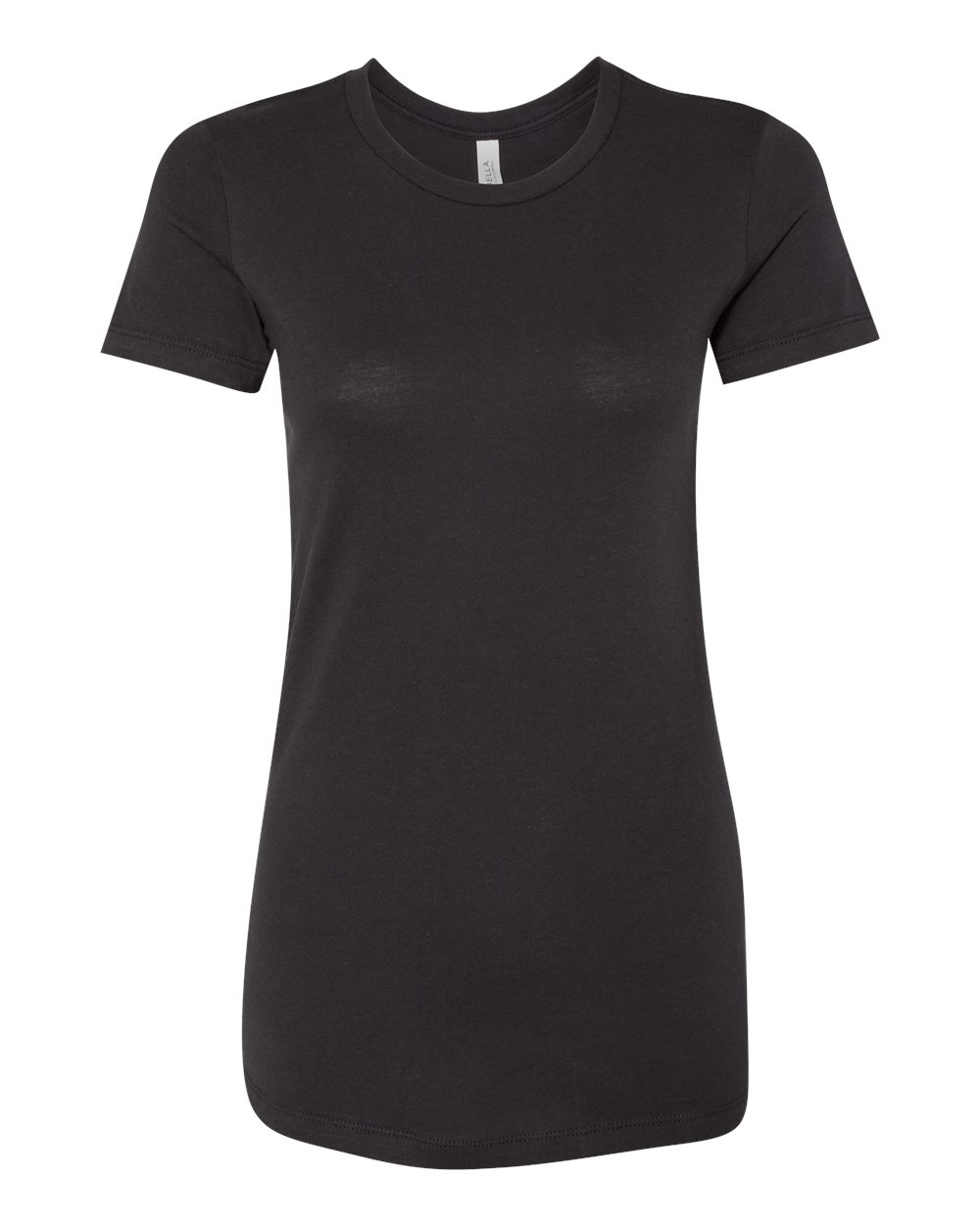 Front View of Dark Grey Women's Slim Fit Tee - 6004