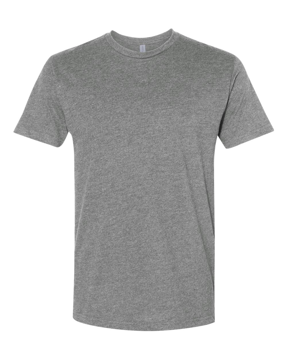 Front View of Dark Heather Grey Sueded T-Shirt - 6410