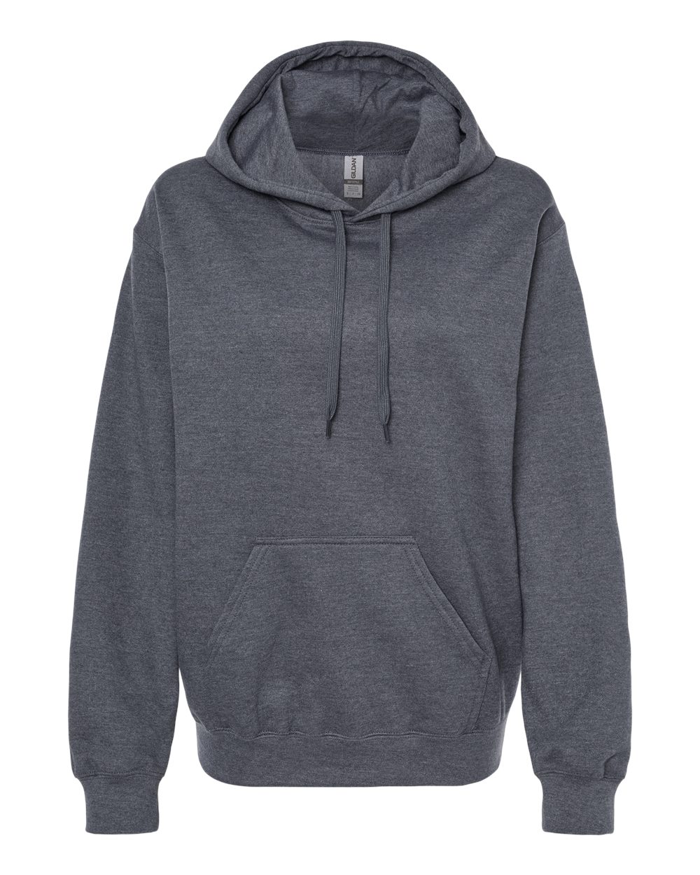 Front View of Dark Heather Softstyle® Midweight Hooded Sweatshirt - SF500