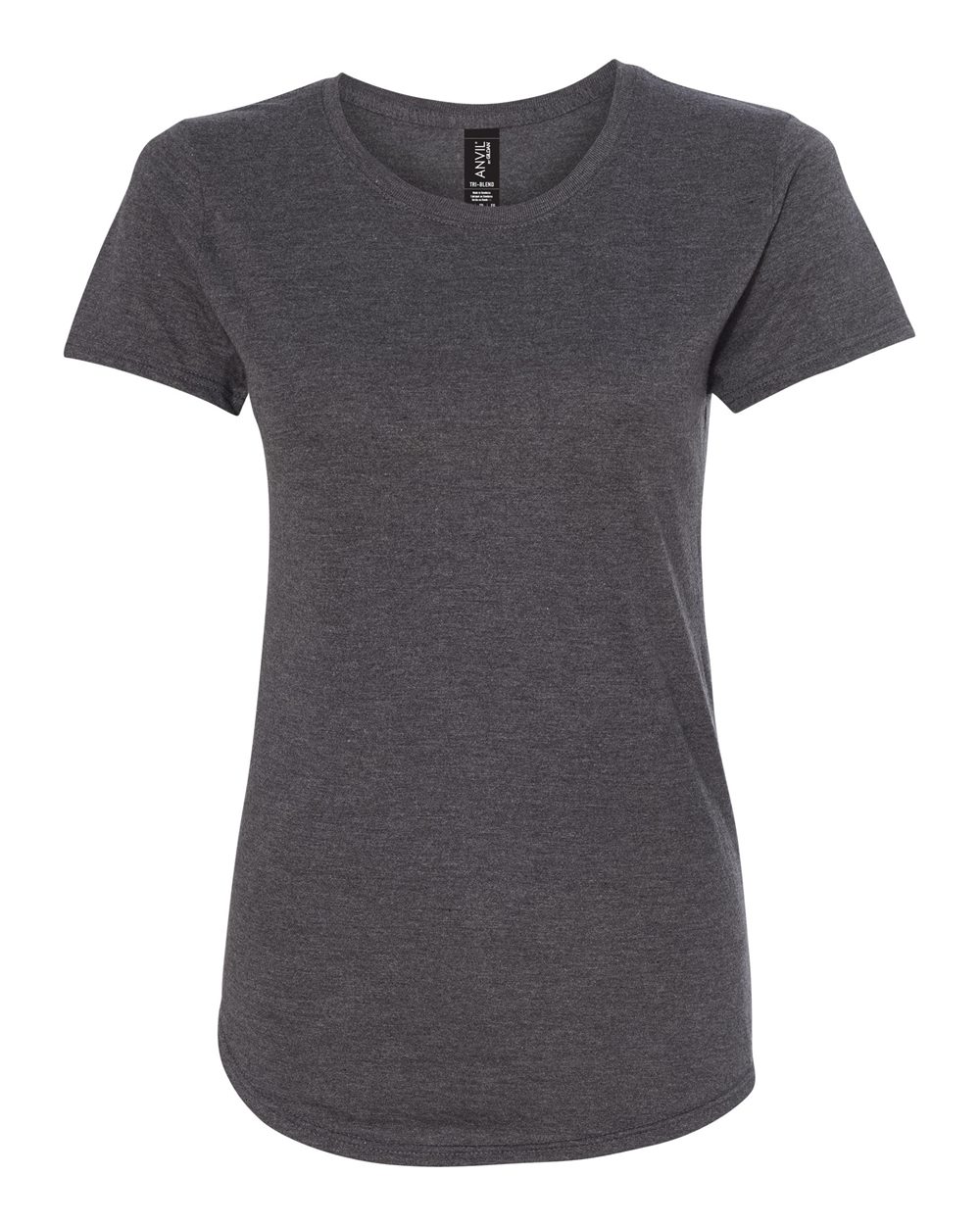 Front View of Dark Heather Softstyle® Women’s Triblend T-Shirt - 6750L