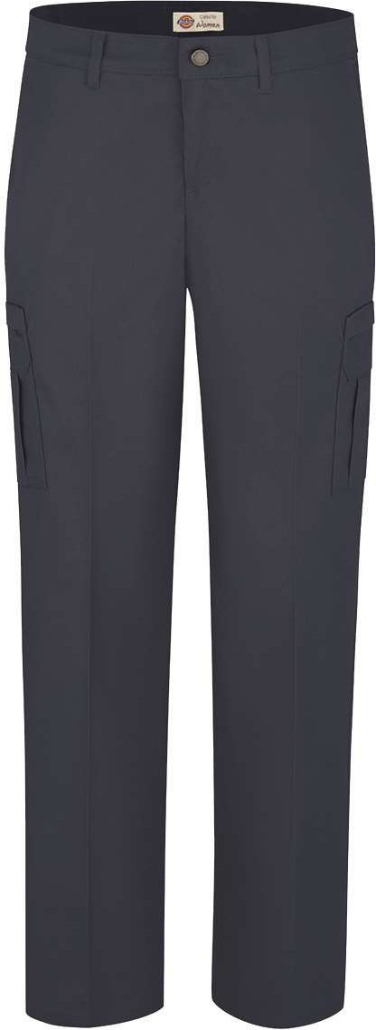 Front View of Dark Navy - 37 Unhemmed Women's Premium Cargo Pants - FP72