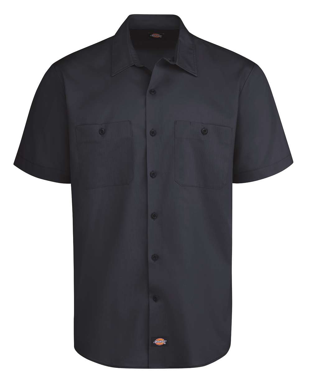Front View of Dark Navy Industrial Worktech Ventilated Short Sleeve Work Shirt - Tall Sizes - LS51T