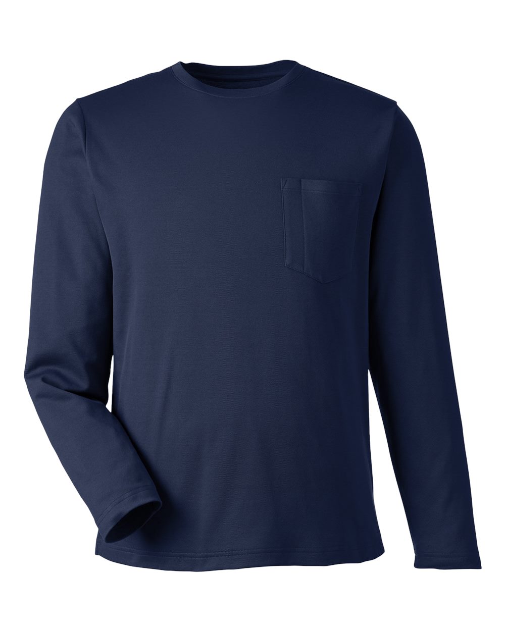 Front View of Dark Navy Unisex Charge Snag and Soil Protect Long Sleeve T-Shirt - M118L
