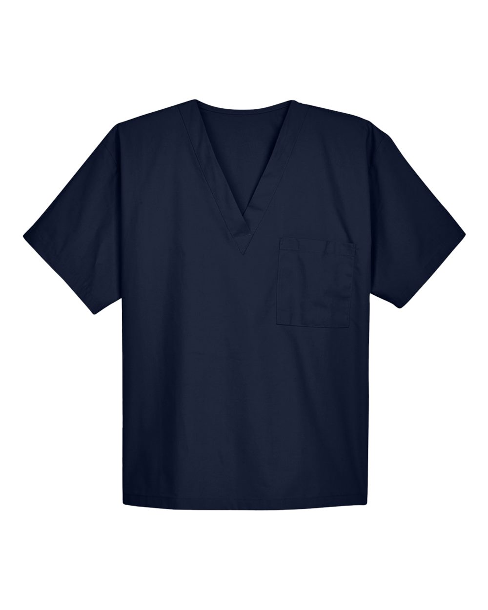 Front View of Dark Navy Unisex Restore Scrub Top - M897