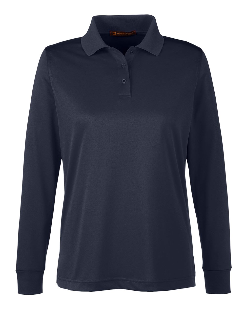 Front View of Dark Navy Women's Advantage Snag Protection Plus IL Long Sleeve Polo - M348LW