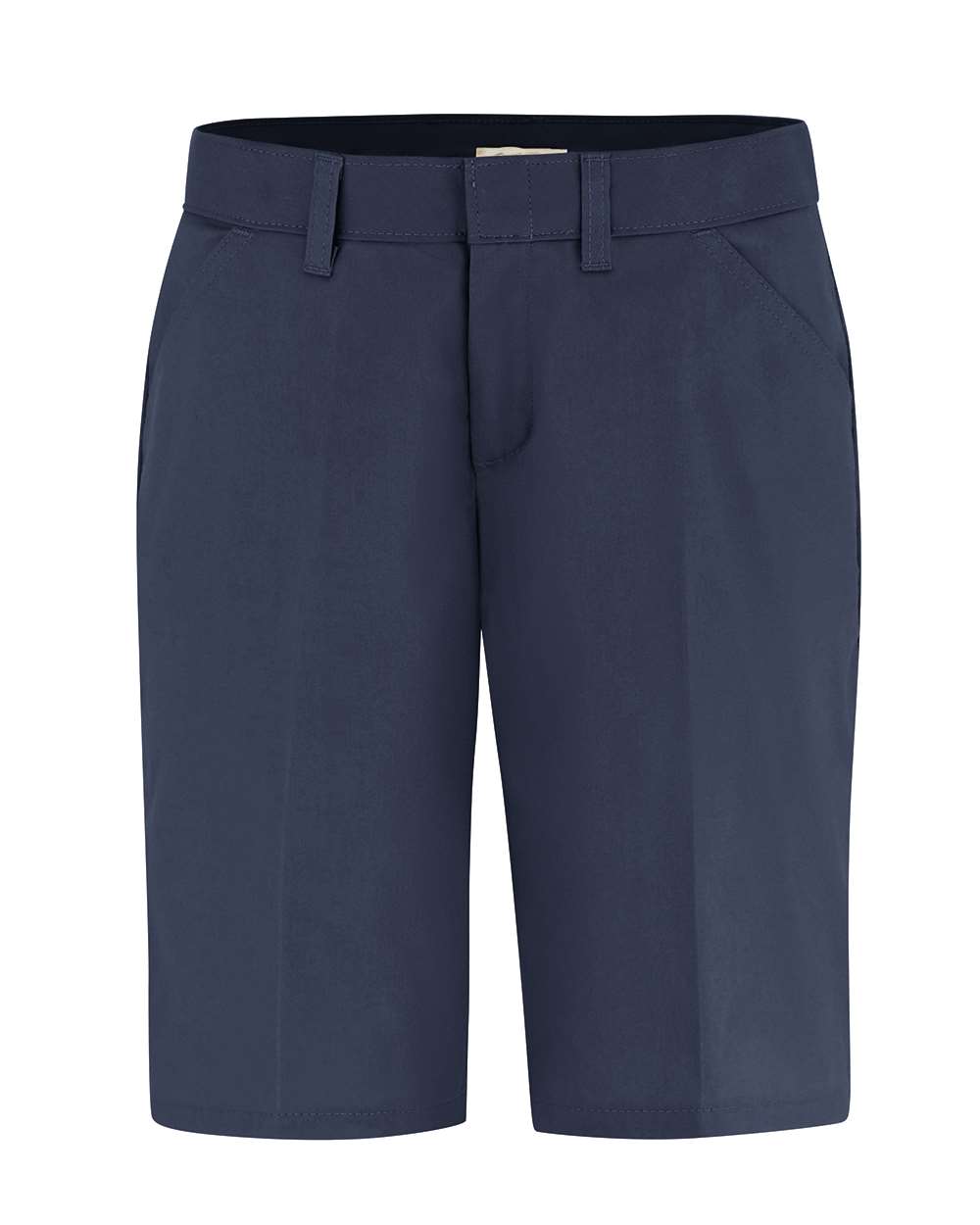Front View of Dark Navy Women's Flat Front Shorts - Plus - FW22
