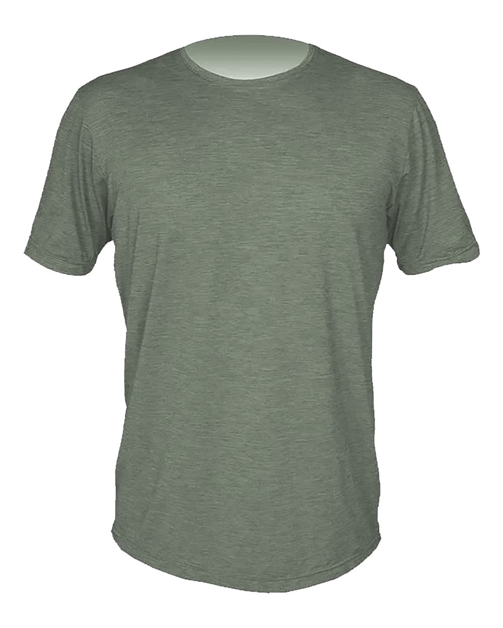 Front View of Dark Olive Heathered Low Pro Tech T-Shirt - MVLPRS8