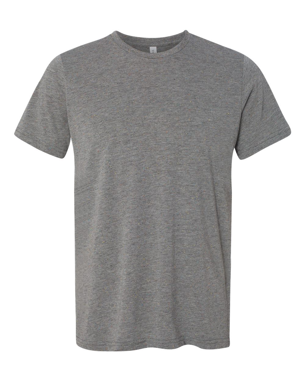 Front View of Deep Heather Speckled Texture Tee - 3650