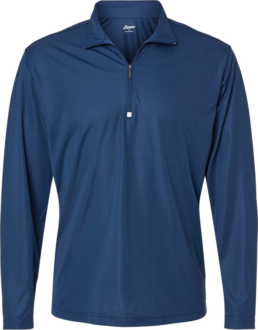 Front View of Deep Navy Malibu Performance Quarter-Zip Pullover - 350